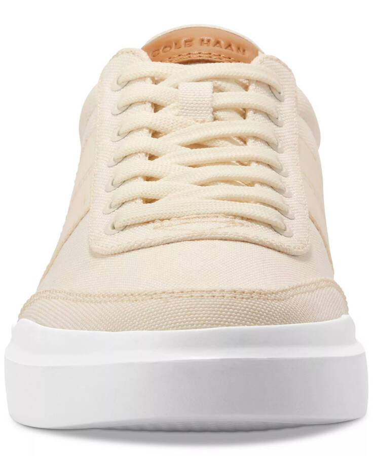 Men's GrandPrø Rally Canvas II Lace-Up Court Sneakers Ivory/Natural Tan/Optic White - 4