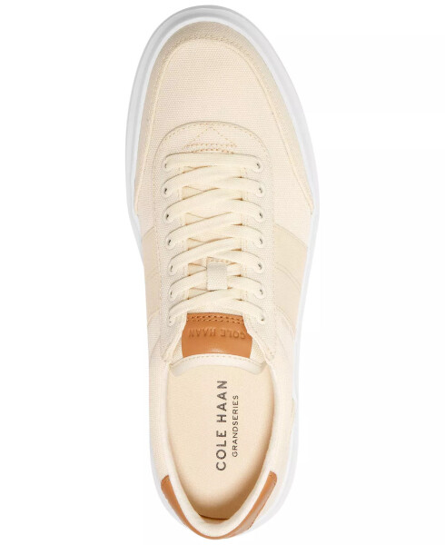 Men's GrandPrø Rally Canvas II Lace-Up Court Sneakers Ivory/Natural Tan/Optic White - 7