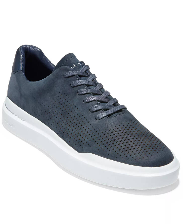 Men's GrandPro Rally Laser Cut Perforated Sneakers Navy Ink Nubuck - 1