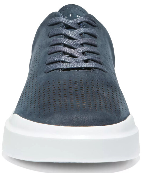 Men's GrandPro Rally Laser Cut Perforated Sneakers Navy Ink Nubuck - 3