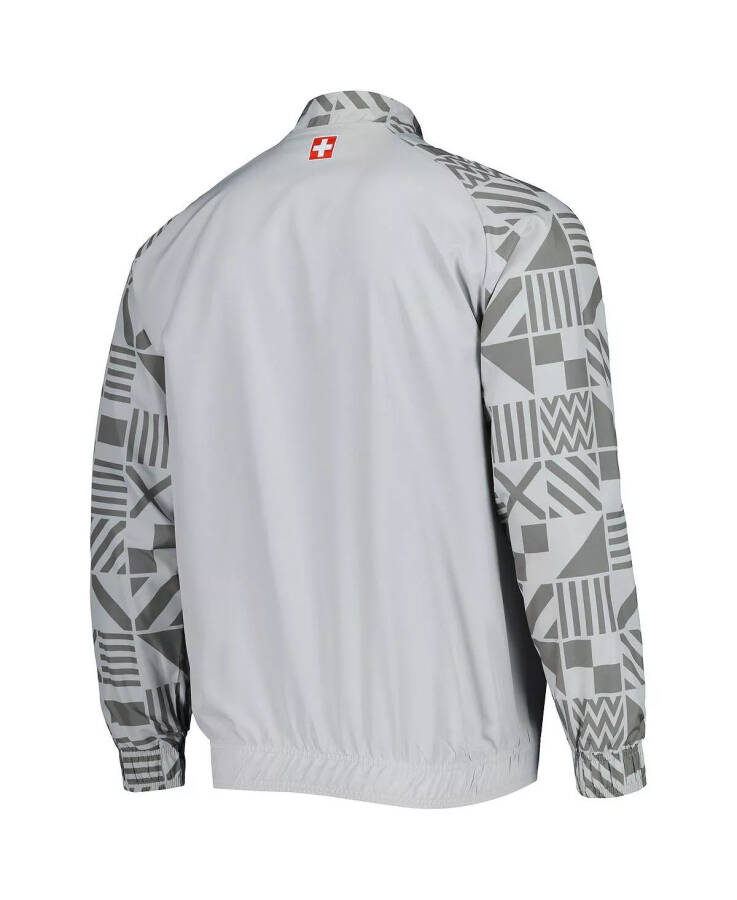 Men's Gray Switzerland National Team Pre-Match Raglan Full-Zip Training Jacket Gray - 3