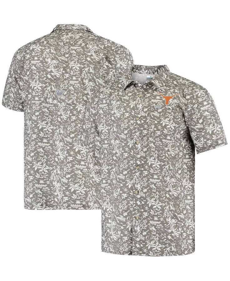 Men's Gray Texas Longhorns Super Slack Tide Button-Up Shirt Gray - 1