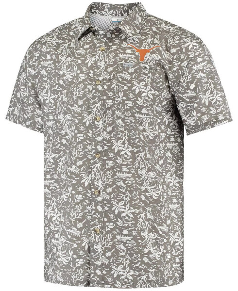 Men's Gray Texas Longhorns Super Slack Tide Button-Up Shirt Gray - 3