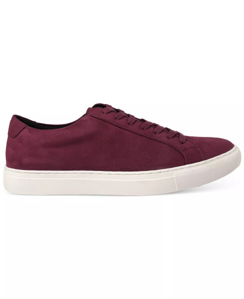 Men's Grayson Suede Lace-Up Sneakers, Created for Modazone Nubuck PU in Burgundy - 2