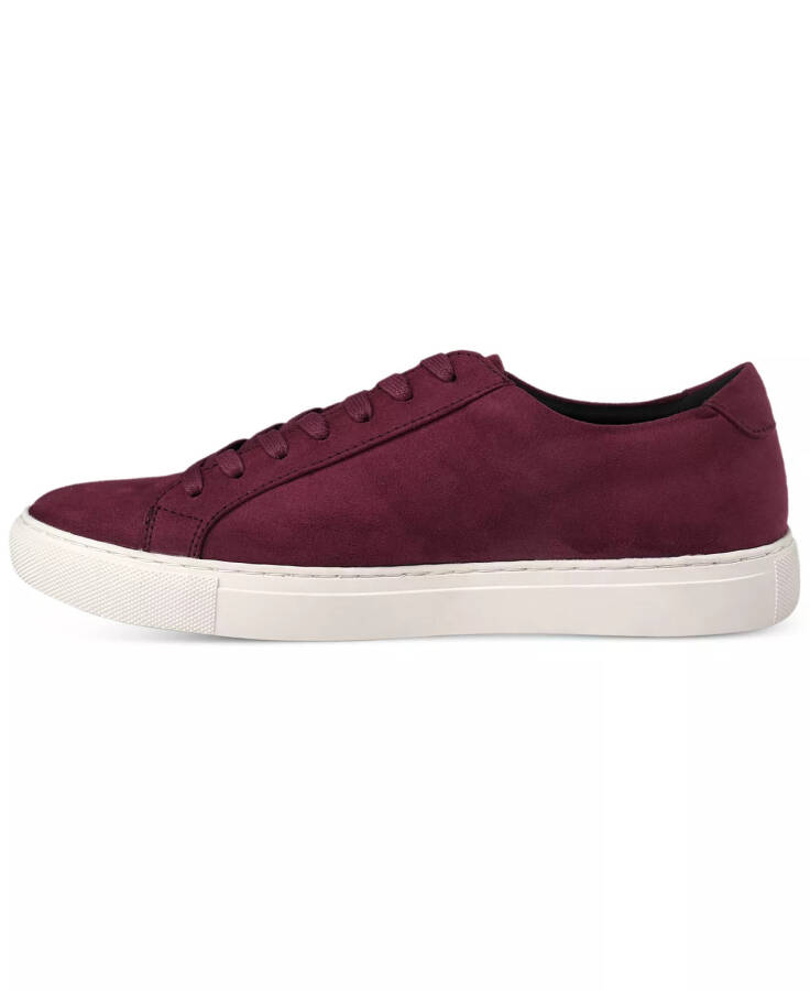 Men's Grayson Suede Lace-Up Sneakers, Created for Modazone Nubuck PU in Burgundy - 3