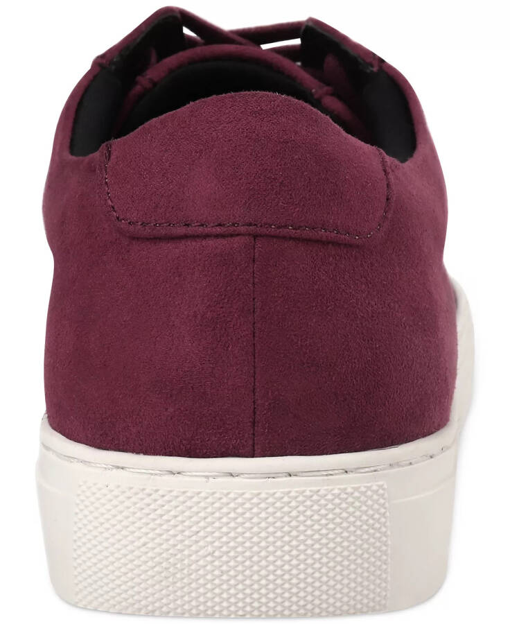 Men's Grayson Suede Lace-Up Sneakers, Created for Modazone Nubuck PU in Burgundy - 5