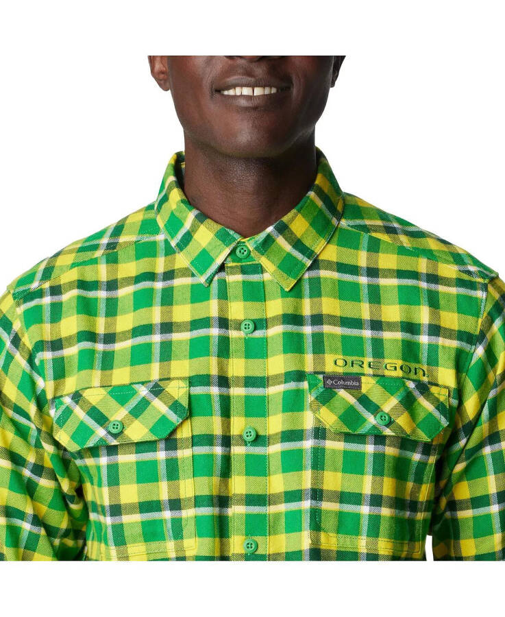 Men's Green Oregon Ducks Flare Gun Flannel Long Sleeve Shirt Green - 2