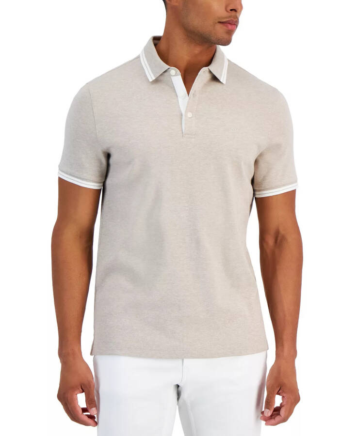 Men's Greenwich Polo Shirt Oatmeal Heather - 1