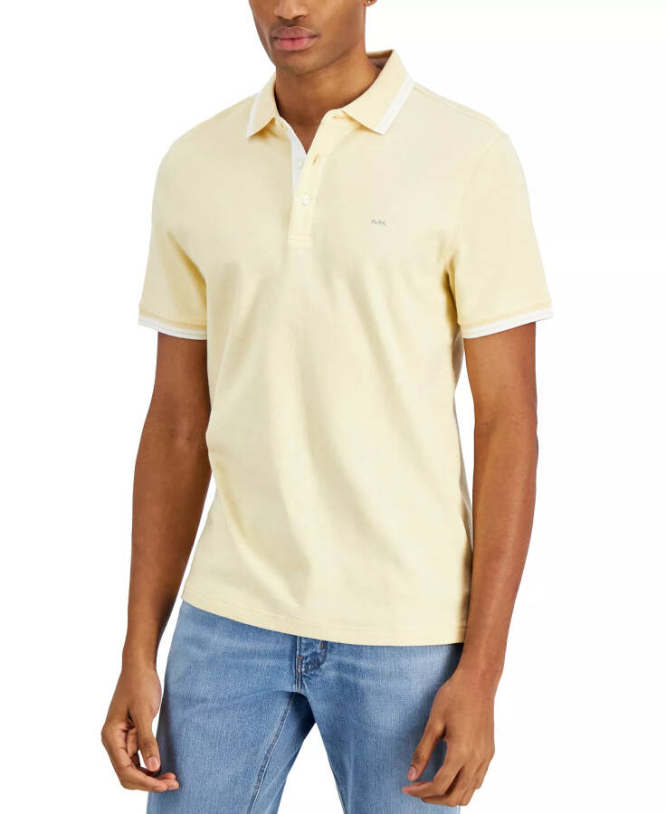 Men's Greenwich Polo Shirt Pale Yellow Heather - 1