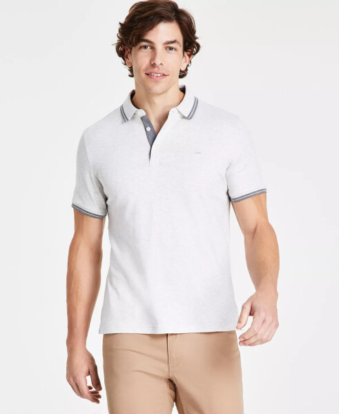 Men's Greenwich Polo Shirt Snow Heather - 1