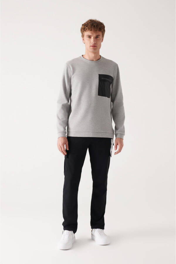 Men's Grey Crewneck Sweatshirt - 10