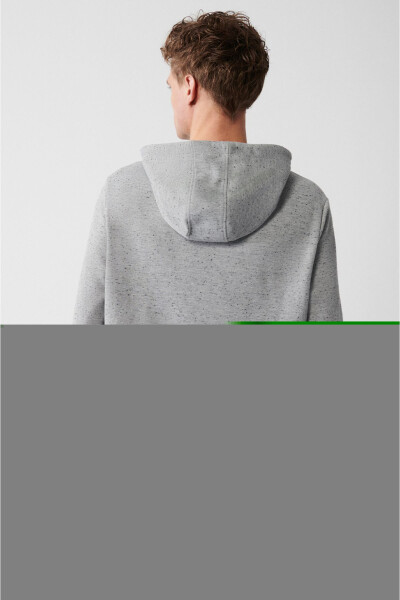 Men's Grey Hooded Sweatshirt - 9