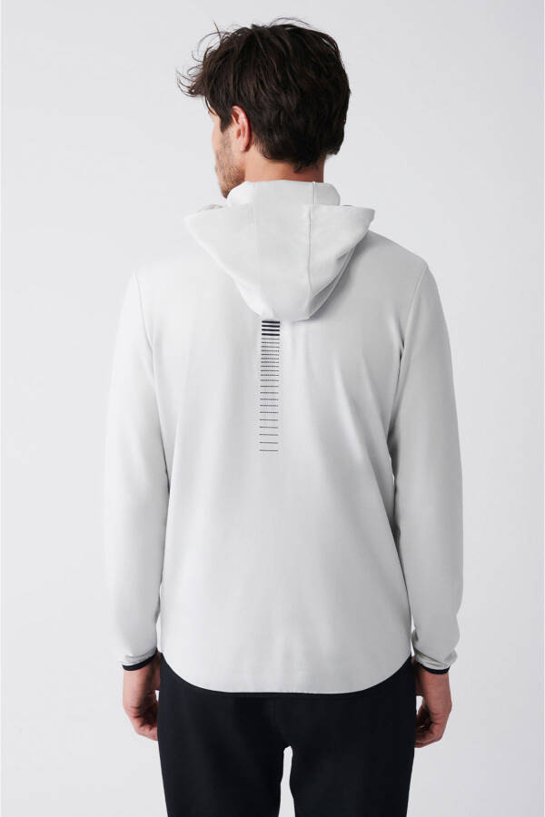 Men's Grey Hoodie Sweatshirt - 4