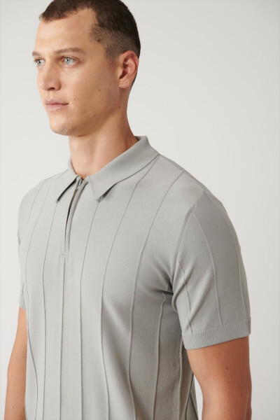 Men's Grey Polo T-shirt - 2