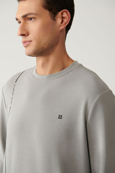 Men's Grey Printed Sweatshirt - 2