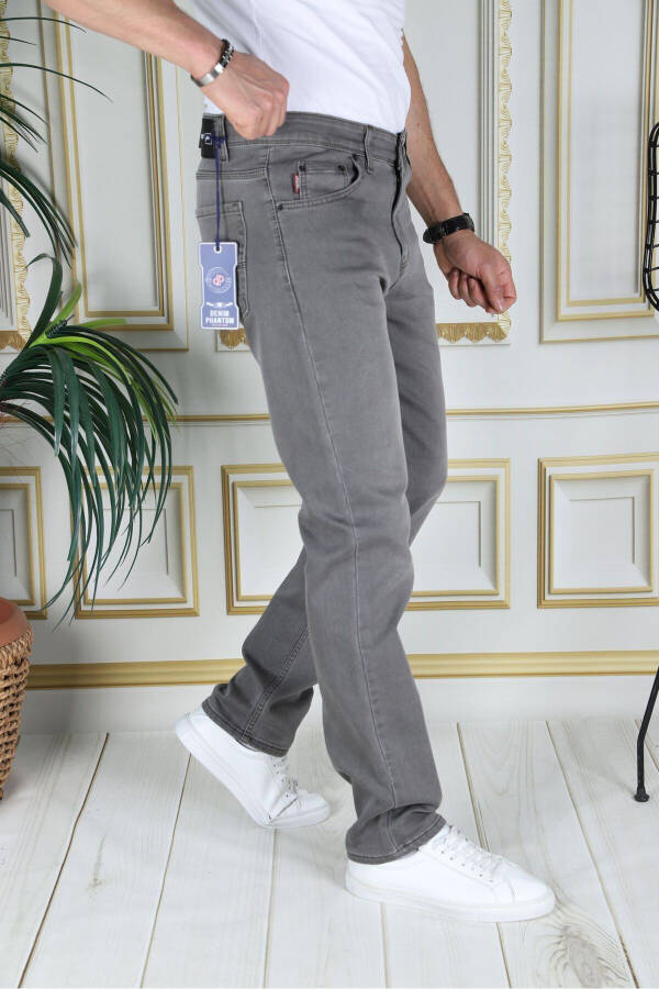 Men's Haki Cargo Pockets Reinforced Regular Fit Relaxed Fit Stretch Chino Linen/Canvas Cotton Pants - 14