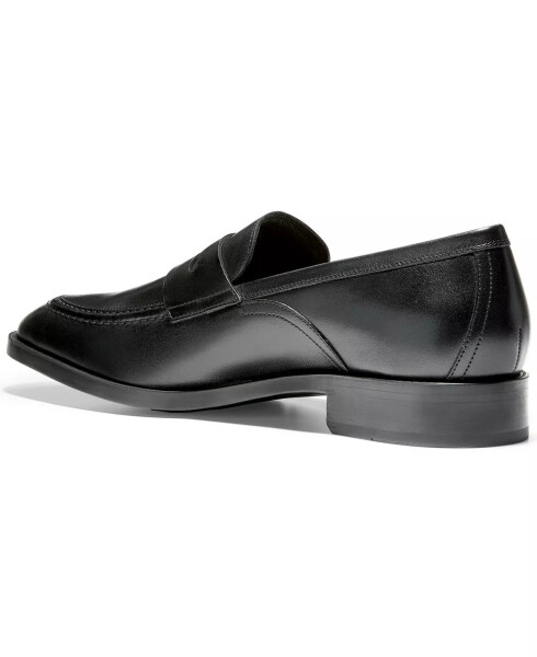 Men's Hawthorne Slip-On Leather Penny Loafers Black - 3