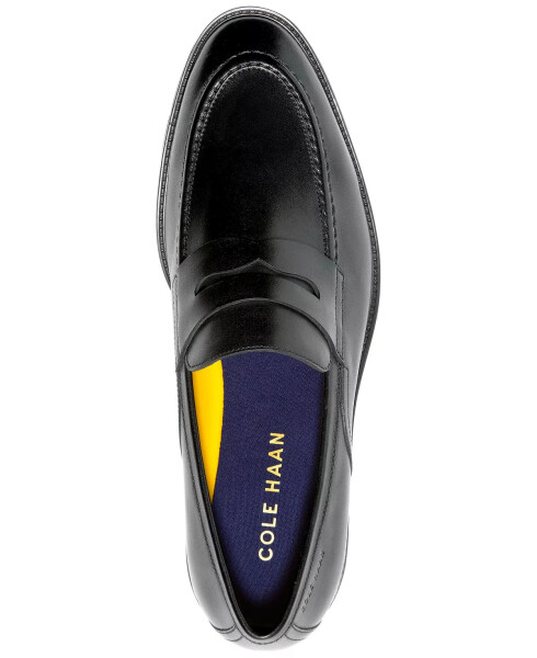 Men's Hawthorne Slip-On Leather Penny Loafers Black - 5