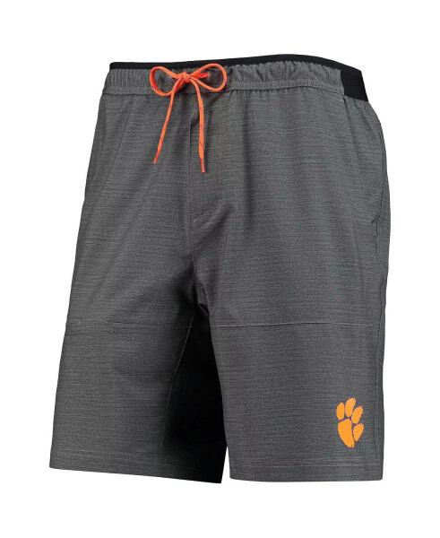 Men's Heathered Gray Clemson Tigers Twisted Creek Omni-Shield Shorts - 2