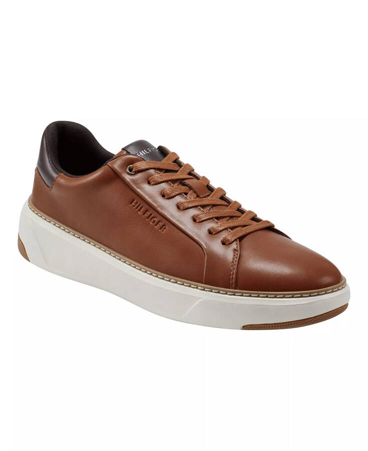 Men's Hines Lace Up Casual Sneakers Cognac, Dark Brown - 6