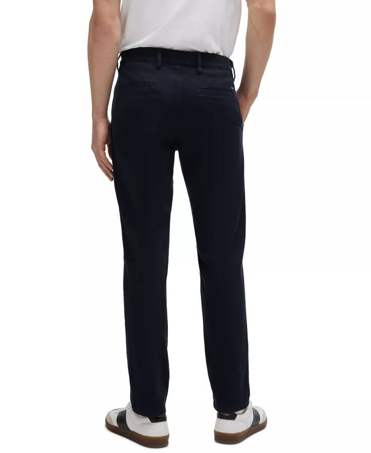 Men's Honeycomb-Structured Tapered-Fit Trousers Dark Blue - 2