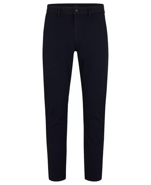 Men's Honeycomb-Structured Tapered-Fit Trousers Dark Blue - 4