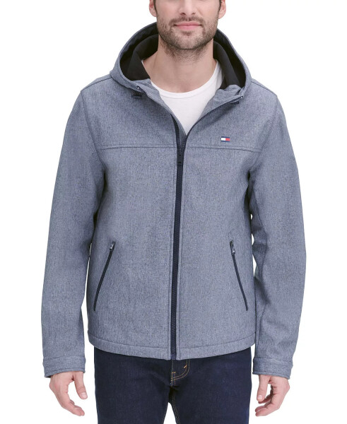 Men's Hooded Soft-Shell Jacket, Created for Macy's Heather Grey - 1