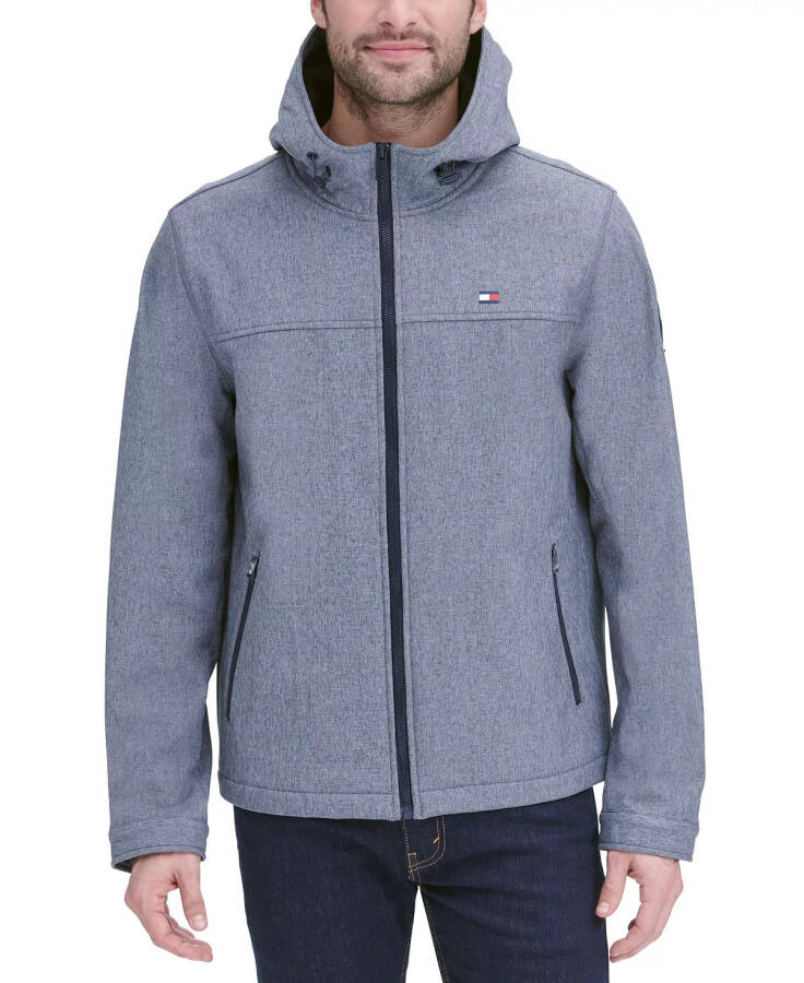 Men's Hooded Soft-Shell Jacket, Created for Macy's Heather Grey - 3