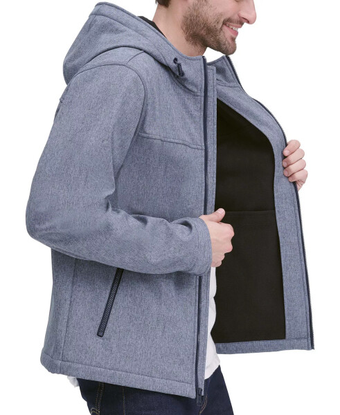 Men's Hooded Soft-Shell Jacket, Created for Macy's Heather Grey - 5