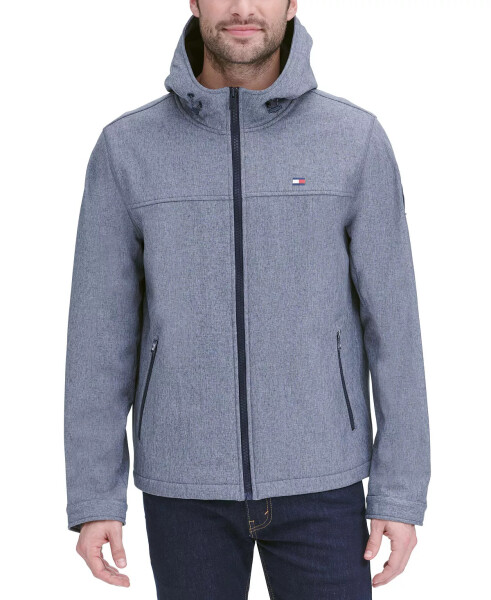 Men's Hooded Soft-Shell Jacket, Created for Modazone Heather Grey - 3