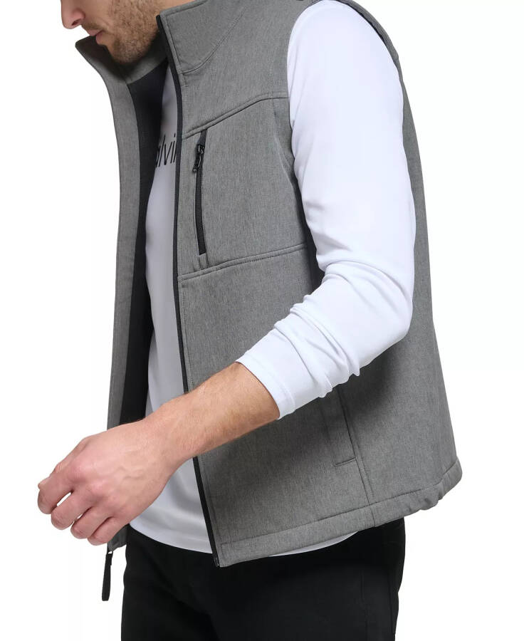 Men's Infinite Stretch Soft Shell Vest Light Grey Heather - 5