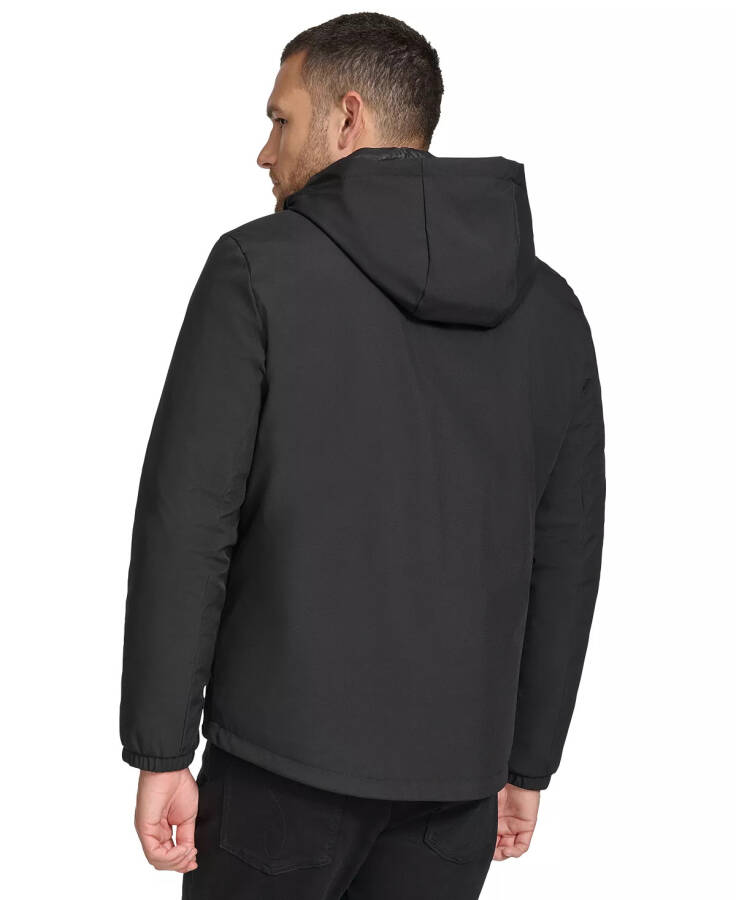 Men's Infinite Stretch Water-Resistant Hooded Jacket Black - 2