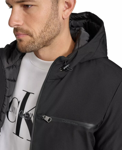 Men's Infinite Stretch Water-Resistant Hooded Jacket Black - 5