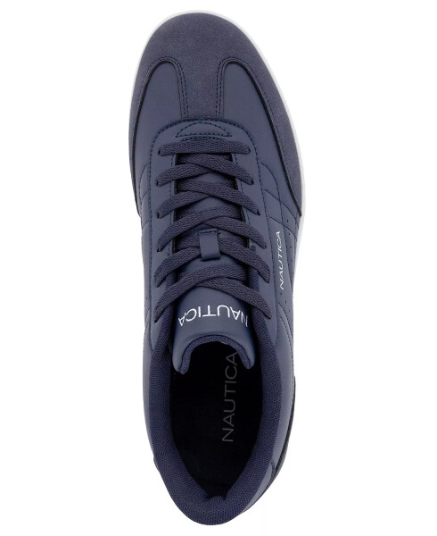 Men's Iod Lace Up Court Sneakers Navy Mix - 4