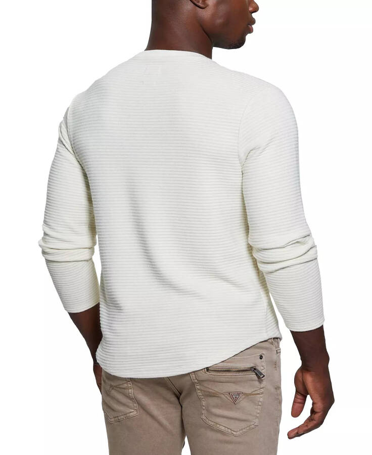 Men's James Textured-Knit Button-Down Shirt - Salt White - 9