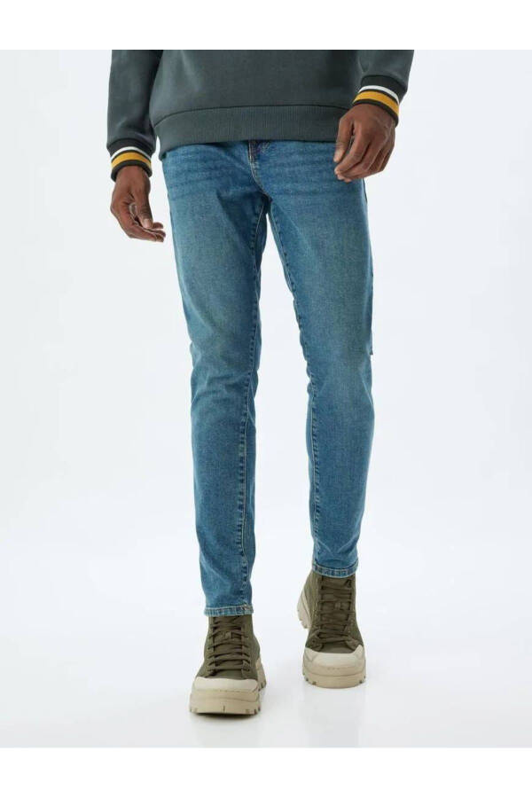 Men's Jean Pants, Indigo, 5wam40012nd, Michael Jean - 17