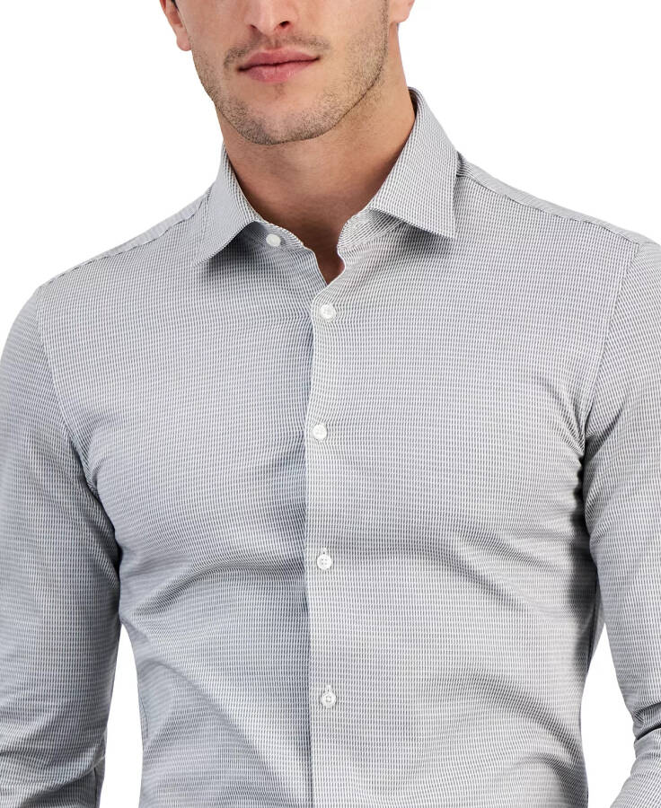 Men's Kenno Slim-Fit Dress Shirt Grey Geometric - 3