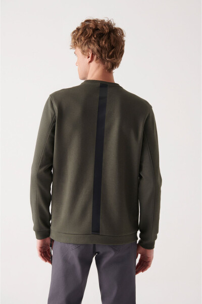 Men's Khaki Crewneck Sweatshirt - 4