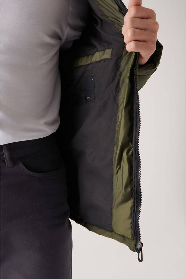 Men's Khaki Puffer Jacket - 6