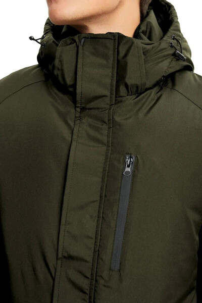 Men's Khaki Removable Hood Windproof Winter Jacket & Coat & Parka - 11