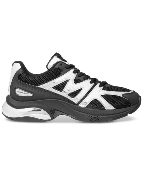 Men's Kit Trainer Lace-Up Sneakers Black/Silver - 7