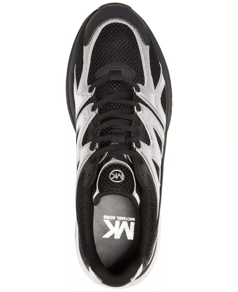 Men's Kit Trainer Lace-Up Sneakers Black/Silver - 8