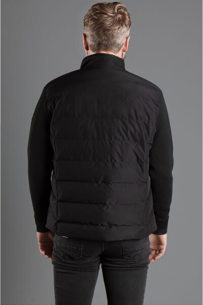 Men's Knitted Black Puffer Jacket 5587 - 7