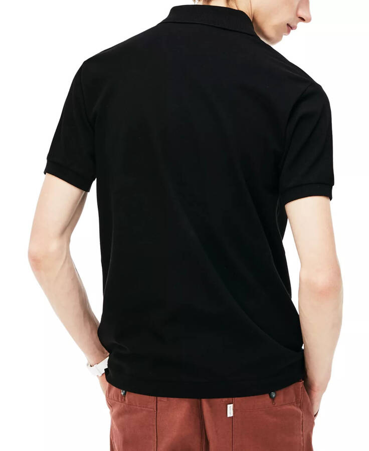 Men's L.12.12 Classic-Fit Short-Sleeve Piqué Polo Shirt Black - 2