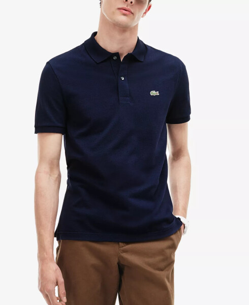 Men's L.12.12 Classic-Fit Short-Sleeve Piqué Polo Shirt Navy Blue - 1