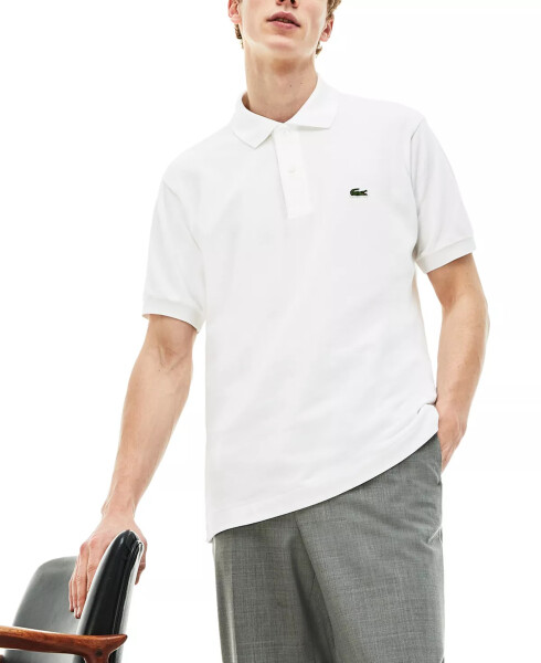 Men's L.12.12 Classic-Fit Short-Sleeve Piqué Polo Shirt White - 1