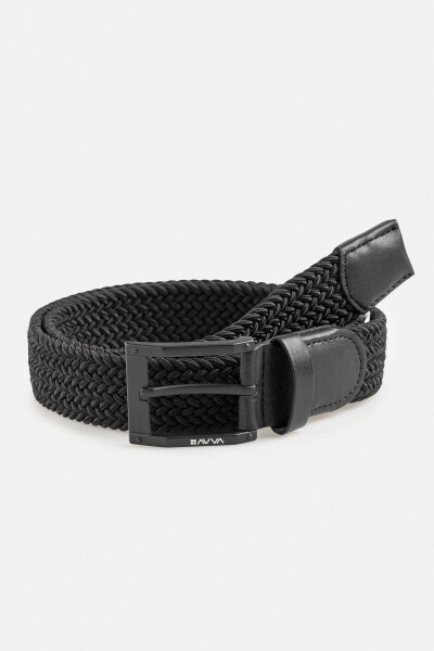 Men's leather belt, 100% leather weave, A41y9320 - 1