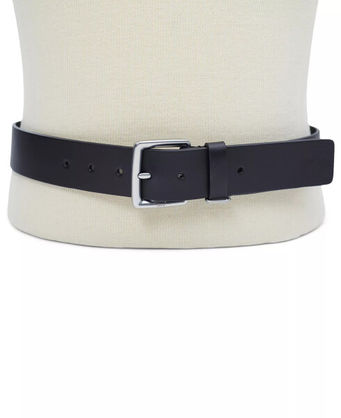 Men's Leather Belt with Keeper Ring Black - 5