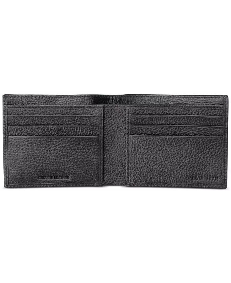 Men's Leather Billfold Wallet With Key Fob Black - 2