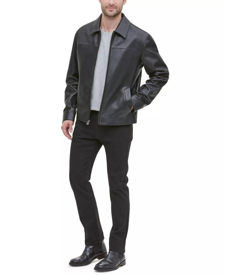 Men's Leather Jacket, Created for Modazone Black - 3